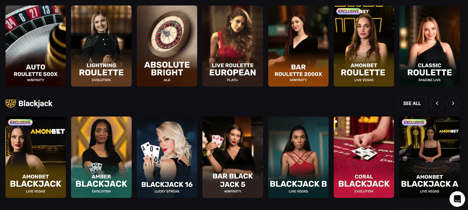 Live Casino Amonbet